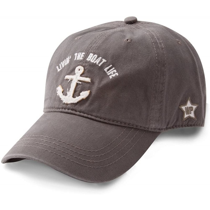 Baseball Caps Gray Livin The Boat Life- Grey- one Size - CT12O6NVIJ9 $45.77