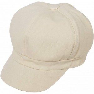 Newsboy Caps Women Men's Cotton Flat Cap Hat Newsboy Hunting Hat Cabbie Gatsby Cap - Beige Style 3 - CD18HOYYMAL $23.25