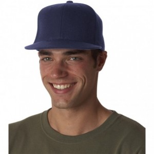 Baseball Caps Premium Original Blank Flatbill Fitted 210 Hat (XXL- Dark Navy) - C911FUJN3GV $35.63