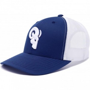 Baseball Caps Trucker Hat - Snapback Two-Tone Mesh Durable Comfortable Fit Premium Quality - Blue / White - C418WRE80RU $52.29
