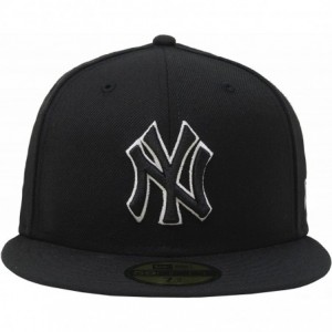 Baseball Caps Yankees Black Fitted Headwear Cap - C818DR4D8WY $72.34