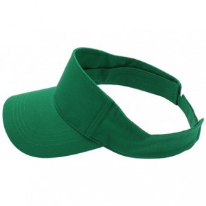 Visors Sun Sports Visor Men Women - 100% Cotton Cap Hat - Kelly Green - CB17YSZIIMW $17.59