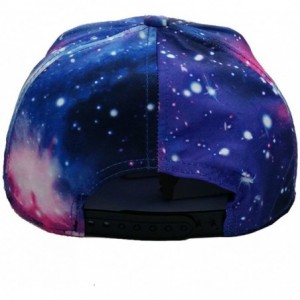 Skullies & Beanies Galaxy Space Sky Snapback Pair Fashion Embroidered Snapback Caps Adjust Hat - Black & Purple - CF18369SI2N...