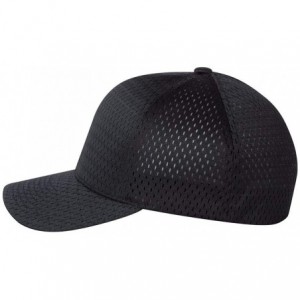 Baseball Caps Athletic Mesh Cap - 6777 - Black - CR11H7ODG41 $21.44