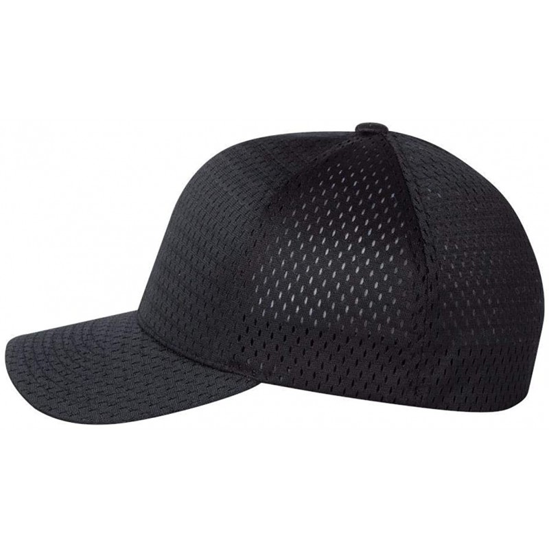 Baseball Caps Athletic Mesh Cap - 6777 - Black - CR11H7ODG41 $20.34