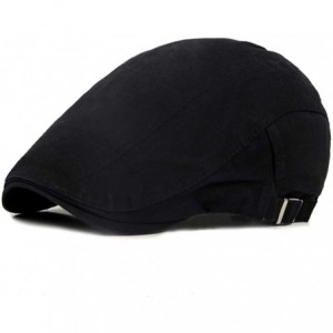 Newsboy Caps Men's Newsboy Gatsby Cabbie Hats Cotton Adjustable Driving Winter Sun Beret Cap - Dark Khaki - CE18AI3DN3T $18.53