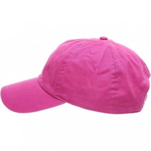 Baseball Caps Plain Stonewashed Cotton Adjustable Hat Low Profile Baseball Cap. - Fuchsia - CL12NUHHCGV $19.10