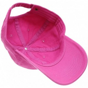 Baseball Caps Plain Stonewashed Cotton Adjustable Hat Low Profile Baseball Cap. - Fuchsia - CL12NUHHCGV $19.10