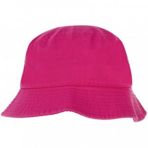 Bucket Hats 100% Cotton Bucket Hat for Men- Women- Kids - Summer Cap Fishing Hat - Hot Pink - C518DOHNH64 $25.07