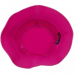 Bucket Hats 100% Cotton Bucket Hat for Men- Women- Kids - Summer Cap Fishing Hat - Hot Pink - C518DOHNH64 $25.07