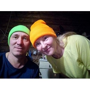 Skullies & Beanies 50% Wool Short Knit Fisherman Beanie for Men Women Winter Cuffed Hats - 5-fluorescent Green - CN18Z3505QC ...