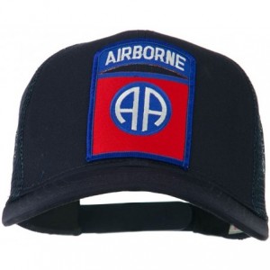 Baseball Caps 82nd Airborne Military Patched Mesh Cap - Navy - C211Q3SP7CV $40.56
