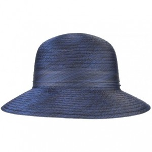 Fedoras Womens Summer Organza Hat Flower Sun Hat Derby Tea Party - Navy - CN184WLYMMQ $19.04