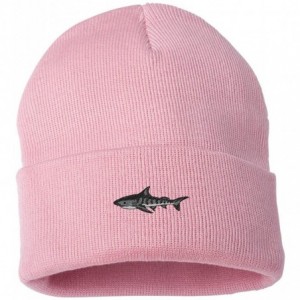 Skullies & Beanies Tiger Shark Custom Personalized Embroidery Embroidered Beanie - Light Pink - CQ12N60P5XS $30.79