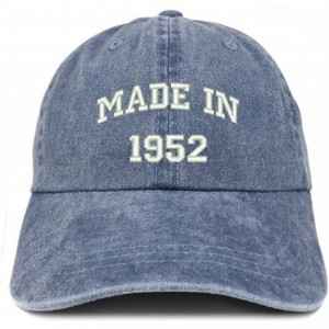 Baseball Caps Made in 1952 Text Embroidered 68th Birthday Washed Cap - Navy - C318C7HH0TA $39.75