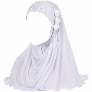 Headbands Muslim Islam Headscarf Hijabs Cap for Women Cotton Hijabs Scarves Cape - White - CJ18G4Y5Y5Y $18.38
