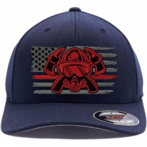 Baseball Caps Flag Embroidered Wooly Combed Flexfit - Dark Navy-3 - CV180R3C0DA $48.67