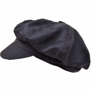 Newsboy Caps Newspaper Boy Hat - Black - CH11MNKKXEF $17.35