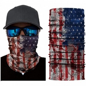 Balaclavas Cool Skull USA Flag Printed Seamless Face Mask Neck Gaiter Bandana Balaclava Headwear - CG197W0D82N $21.83