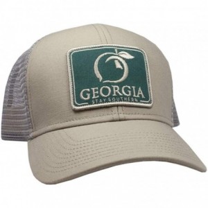 Baseball Caps Georgia Patch Trucker Hat - Stone - C918KC4WNKM $52.99