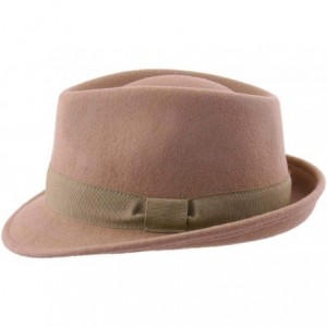 Fedoras Trilby Wool Felt Trilby Hat - Beige - C01884U2RA7 $57.28