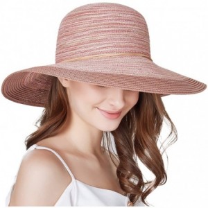 Sun Hats Women Floppy Sun Hat Summer Wide Brim Beach Cap Packable Cotton Straw Hat for Travel - CT180HNWU08 $33.29