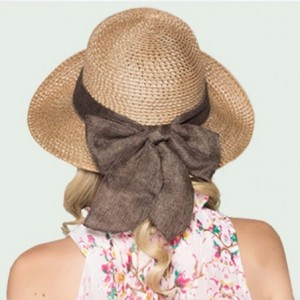 Sun Hats Kekolin Womens Straw Hat Floppy Foldable Roll up Beach Cap Sun Hat - Khaki - CM1829YXM4S $22.64