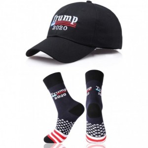 Baseball Caps Make America Great Again Hat Donald Trump 2020 USA Cap Adjustable - Trump 2020 Hat With Socks-black - CJ18N8KX4...