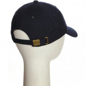 Baseball Caps Customized Letter Intial Baseball Hat A to Z Team Colors- Navy Cap Black White - Letter C - CY18ET4HDT7 $24.43