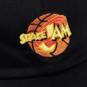 Baseball Caps 1996 Movie Space Jam Cap Fashion Curved Chapeau 3D Dad Hat - Black - CN18DL4TKHE $20.25