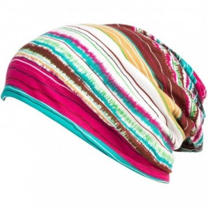 Skullies & Beanies Print Flower Cap Cancer Hats Beanie Stretch Casual Turbans for Women - A-red - CL18CQXQ8YU $20.89