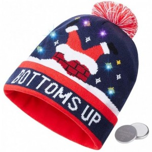 Skullies & Beanies Unisex Ugly LED Christmas Hat Novelty Colorful Light-up Stylish Knitted Sweater Xmas Party Beanie Cap(6 Li...