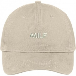 Baseball Caps Milf Embroidered Soft Cotton Low Profile Dad Hat Baseball Cap - Stone - CB182H3QSQD $38.82