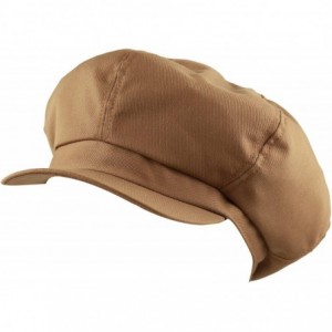 Newsboy Caps Exclusive Cotton Newsboy Gatsby Applejack Cabbie Plain Hat Made in USA - Timber - CL12NUGFXBH $22.41