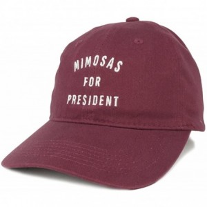 Baseball Caps Mimosas for President Embroidered 100% Cotton Adjustable Cap - Maroon - C312N6CN602 $34.93