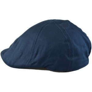 Newsboy Caps Mens 6pannel Duck Bill Curved Ivy Drivers Hat One Size(Elastic Band Closure) - Navy - CH11YGQ2KE5 $25.56