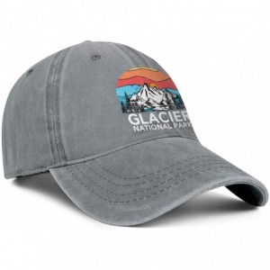 Baseball Caps Vintage-Glacier-National-Park- Hat for Mens Womens Sun Hat Adjustable Outdoor Denim Strapback Hat Caps - CS18WN...