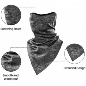 Balaclavas Neck Gaiter Warmer Mask Face Neck Scarf Half Face Mask with Ear Protection Fleece Warm Half Mask - Grey - CJ18A8QE...