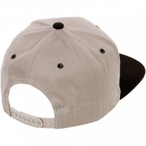 Baseball Caps Snapback Cap- Blank Hat Flat Visor Baseball Adjustable Caps (One Size) - Grey Black - CD18068KYH3 $17.67