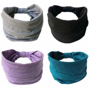 Headbands Knotted Headbands Stretch Headwrap - 4Pack-2 special printed floral design cute headbands - CJ18UYOG5TD $31.25