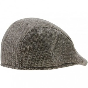 Baseball Caps Classic Herringbone Newsboy Hunting Headwear - Black&beige - CO12N9N7TO5 $25.23