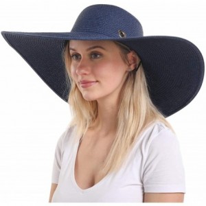 Sun Hats Foldable Women Beach Hat Sun Hat - 2020 - Navy - CK194MGK2CC $30.66