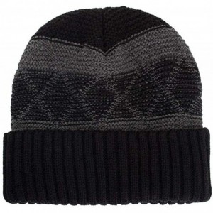 Skullies & Beanies Warm Oversized Chunky Soft Oversized Cable Knit Slouchy Beanie Winter Warm Knit Hat Skull Cap - Black 2 - ...