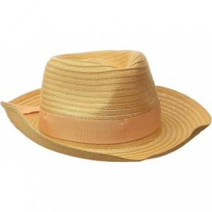 Fedoras Women's Avanti Packable Fedora Sun Hat with Memory Wire- Rated UPF 30 for UV Protection - Tan - CG128ZTAH3N $67.02