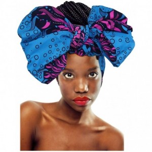 Headbands Stretch Turbans Head-Wrap for Women African Printed Long Hair Scarf Headband - Floral H - CJ18I5I5L80 $28.53