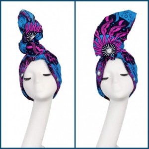 Headbands Stretch Turbans Head-Wrap for Women African Printed Long Hair Scarf Headband - Floral H - CJ18I5I5L80 $23.94