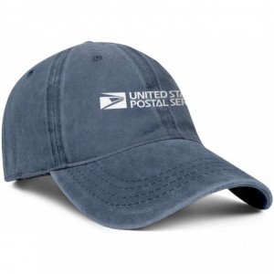 Baseball Caps White Logo-Cool Denim Adjustable Snapback Meshback Cap for Mens - Blue-39 - CL18T0GN229 $36.73