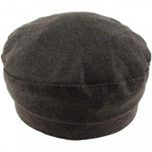 Newsboy Caps Men's Greek Fisherman Sailor Fiddler Winter Wool Driver Hat Flat Cap - Charcoal - C411PHNC4XX $31.27