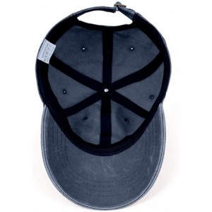 Baseball Caps White Logo-Cool Denim Adjustable Snapback Meshback Cap for Mens - Blue-39 - CL18T0GN229 $36.73