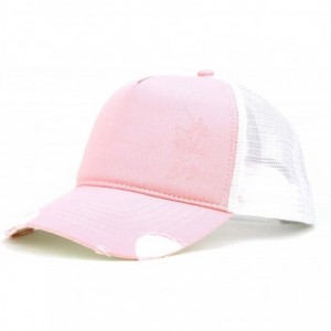 Baseball Caps Wife Mom Boss Trucker Cap - Pink-white - C6182EII6EW $18.40